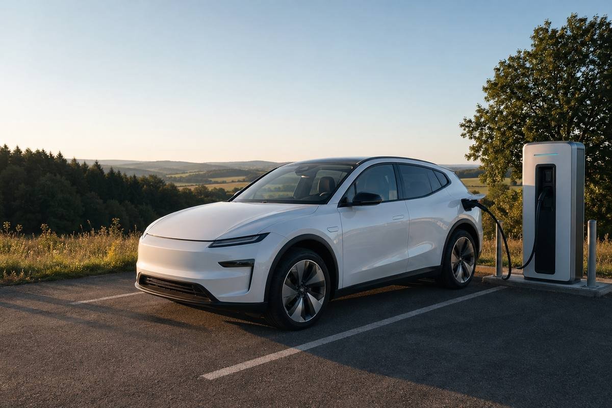 Elektroauto an Ladestation